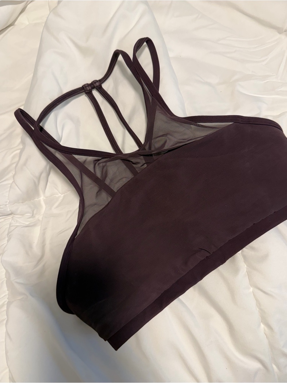 lululemon athletica Deep Plum Strappy Mesh Sports Bra